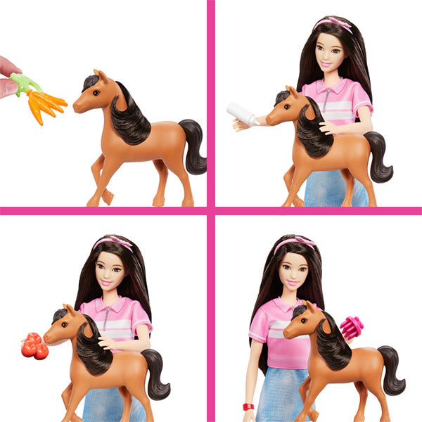 Barbie set de juego cuidado de caballo