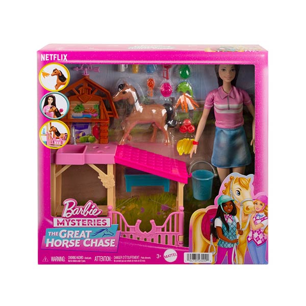 Barbie Set de juego cuidado de caballo