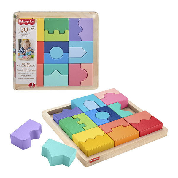 Fisher-Price Rompecabezas geométrico didáctico de madera