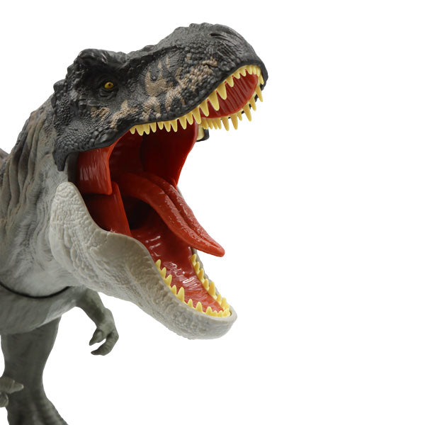 Jurassic World dinosaurio Rebirth T-Rex mordida destructora