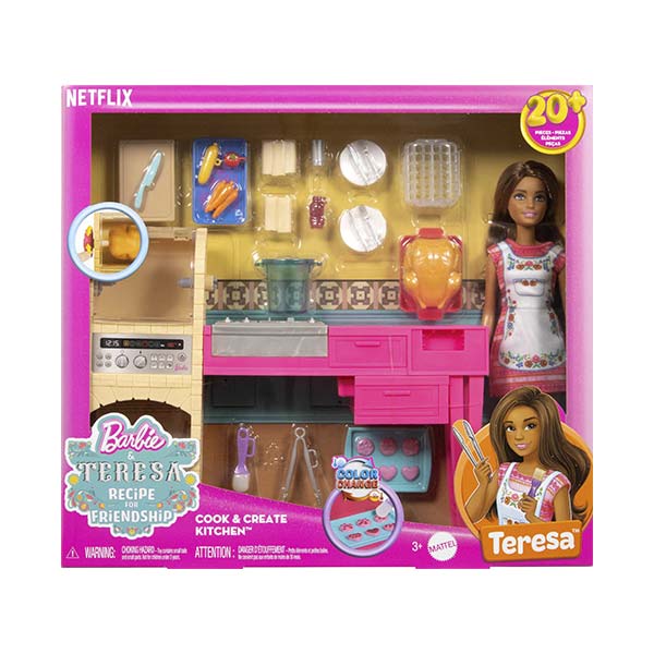 Barbie Muñeca Teresa set crea y cocina