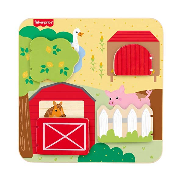Fisher-Price tablero animalitos de madera