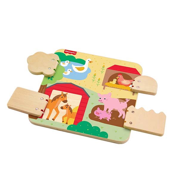 Fisher-Price tablero animalitos de madera