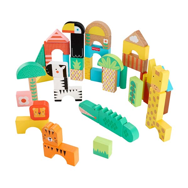 Fisher-Price bloques de la jungla de madera