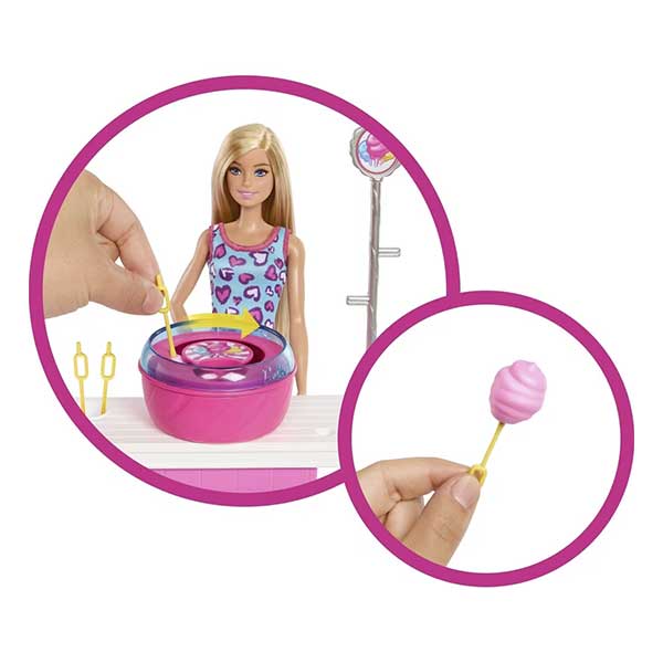 Barbie Los Misterios set estación algodón de azúcar