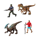 Jurassic World Rebirth paquete con dinosaurio y humano