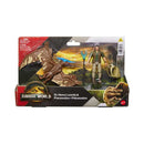 Jurassic World Rebirth paquete con dinosaurio y humano