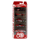 Hot Wheels Vehículos 5 unidades 80th aniversario