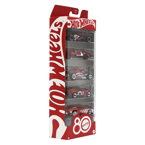 Hot Wheels Vehículos 5 unidades 80th aniversario