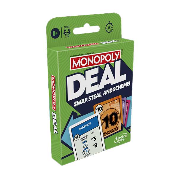 Monopoly cartas deal ¡intercambia, roba y planea!