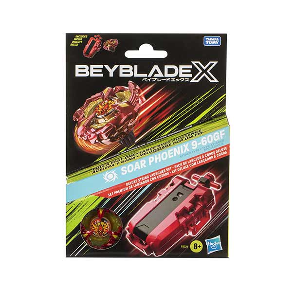 Beyblade X - Lanzador con cuerdas Soar Phoenix