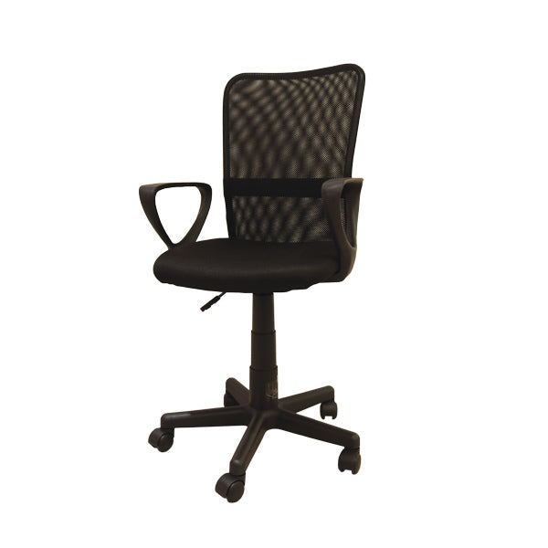 Silla para oficina de malla negra