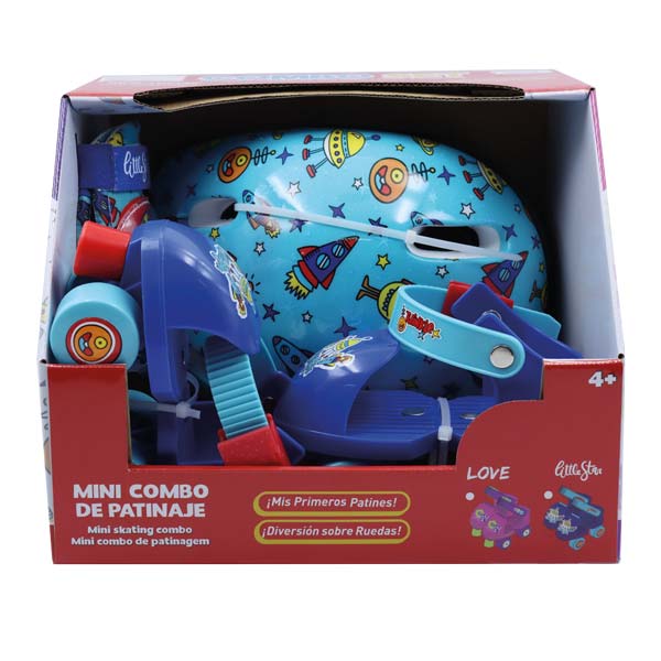 Set de patinaje para niños azul t27-34