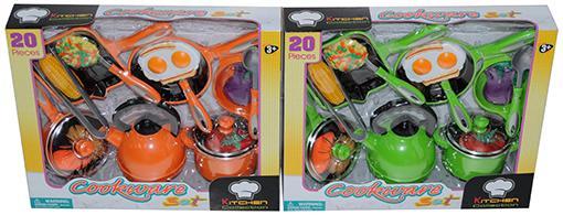 Set de cocina plástico de juguete 20 piezas