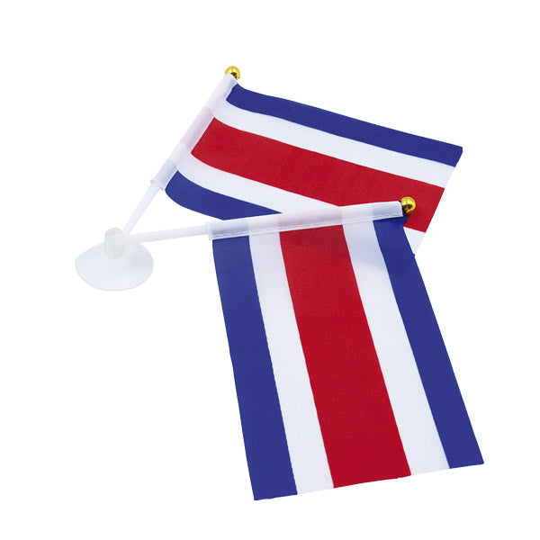 Bandera con ventosa Costa Rica 6x9cm.