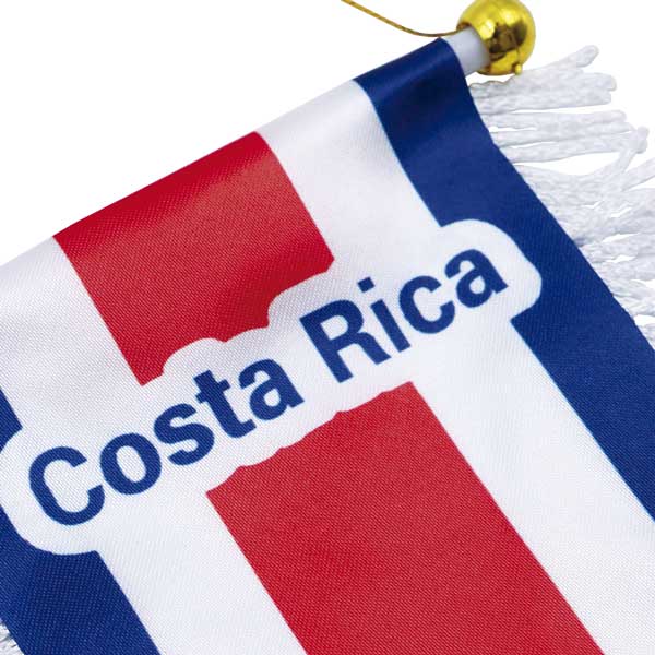 Banderín Costa Rica 8x12cm.