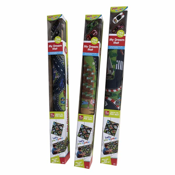 Mat pista juego con carrito.