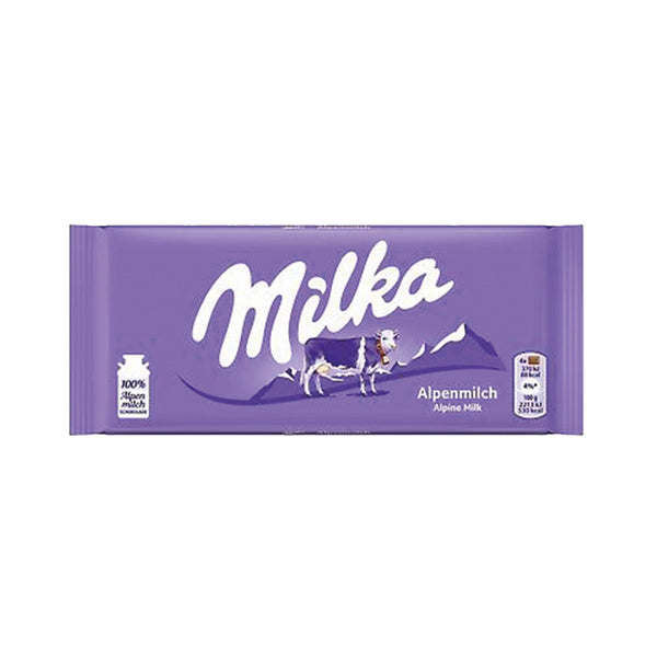 Chocolate Milka leche 10 gramos.