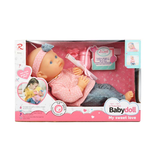 Muñeca 14" bebé alimentación