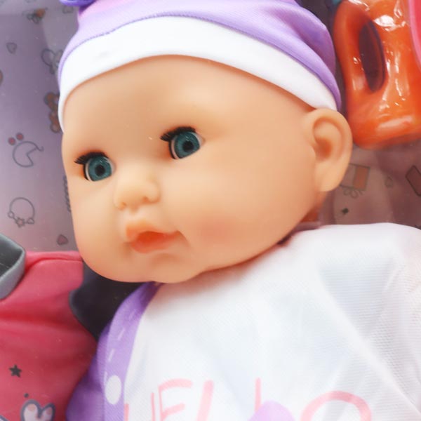 Muñeca 16" bebé set de alimentación