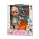 Muñeca 12" bebé set de alimentación