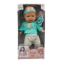 Muñeca 13" bebé con pijama celeste