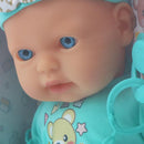 Muñeca 13" bebé con pijama celeste