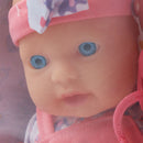 Muñeca 13" bebé traje rosado