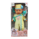 Muñeca 13" bebé con pijama amarilla