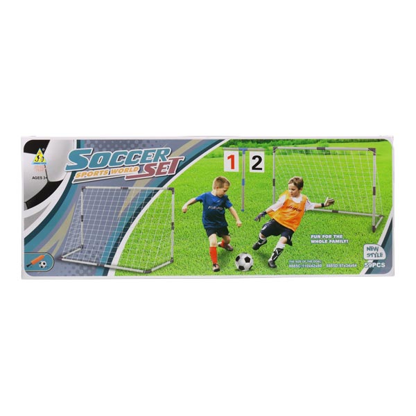 Set de futbol con 2 marcos