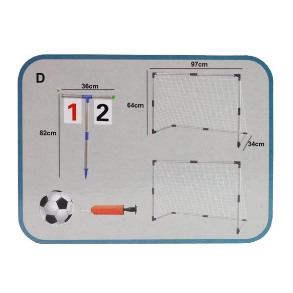 Set de futbol con 2 marcos