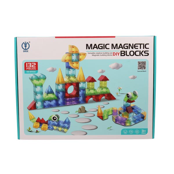 Bloques magnéticos mágicos 132 piezas