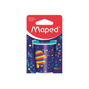 Sacapuntas plastico con deposito metal 2 huecos pixel party blister