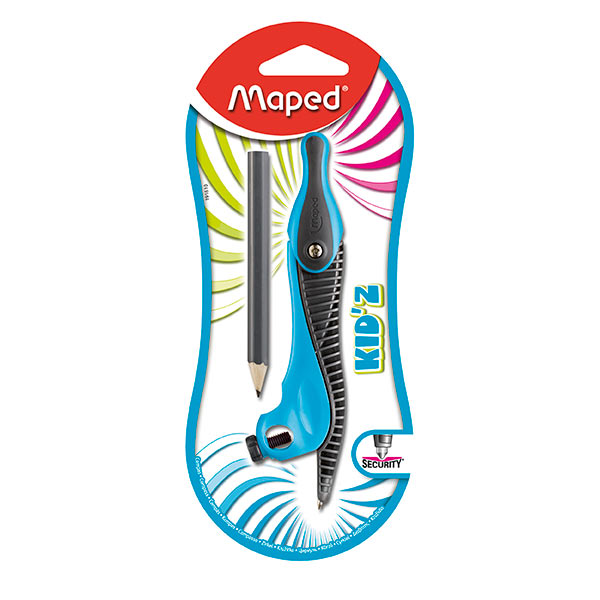 Compás plástico con lápiz Maped.