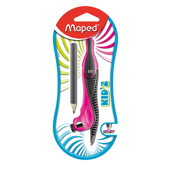 Compás plástico con lápiz Maped.