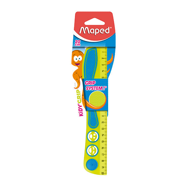 Regla Kidy Grip 20 centimetros.