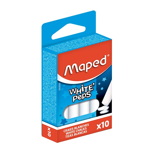 Tiza blanca caja 10 unidades Maped.