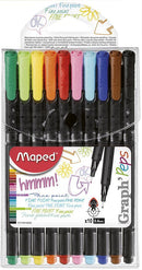 Estuche Marcador Fino Graph Peps 10 unidades.