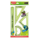 Juego geometría 30 cm 4 piezas Twist N Flex