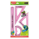 Juego geometría 30 cm 4 piezas Twist N Flex