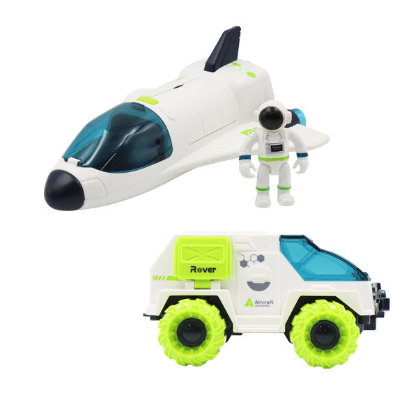Set nave espacial con vehículo y figura astronauta