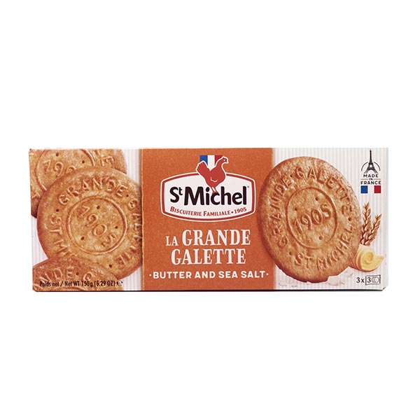 Galletas grandes de mantequilla y sal marina 150gr St Mitchel