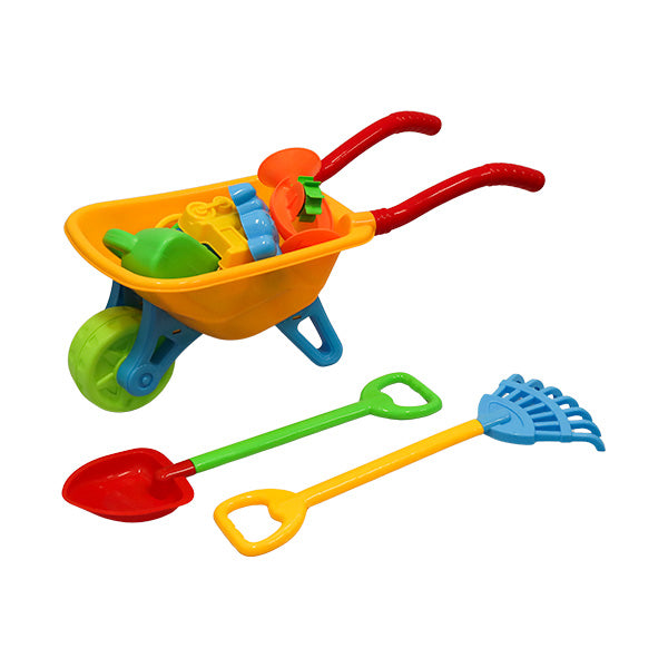 Carretillo con juguetes para arena