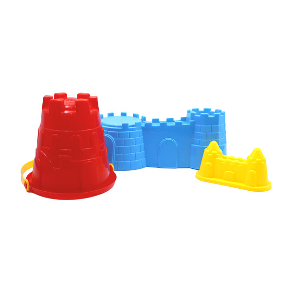 Set de juguetes para arena en bolsa.