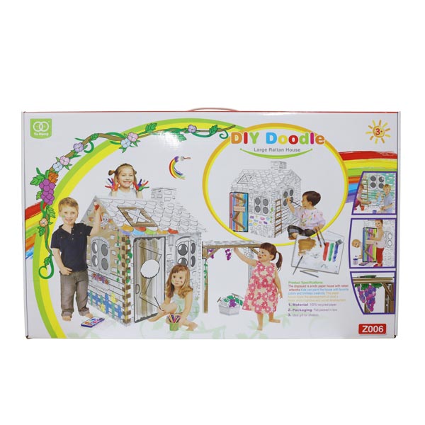 Casita de cartón para pintar