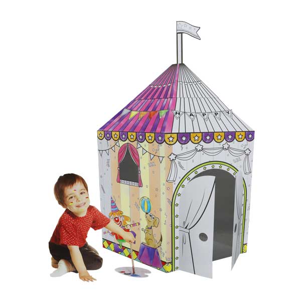 Casita de cartón para pintar