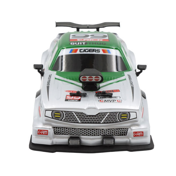 Vehículo r/c 1:16 drif stunt verde con gris