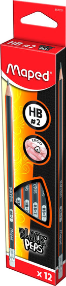 Lápiz grafito triang Black Peps No.2 Caj/13