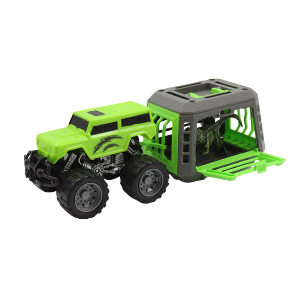 Vehículo con transportador de dinosaurio