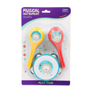 Juguete pandereta con maracas